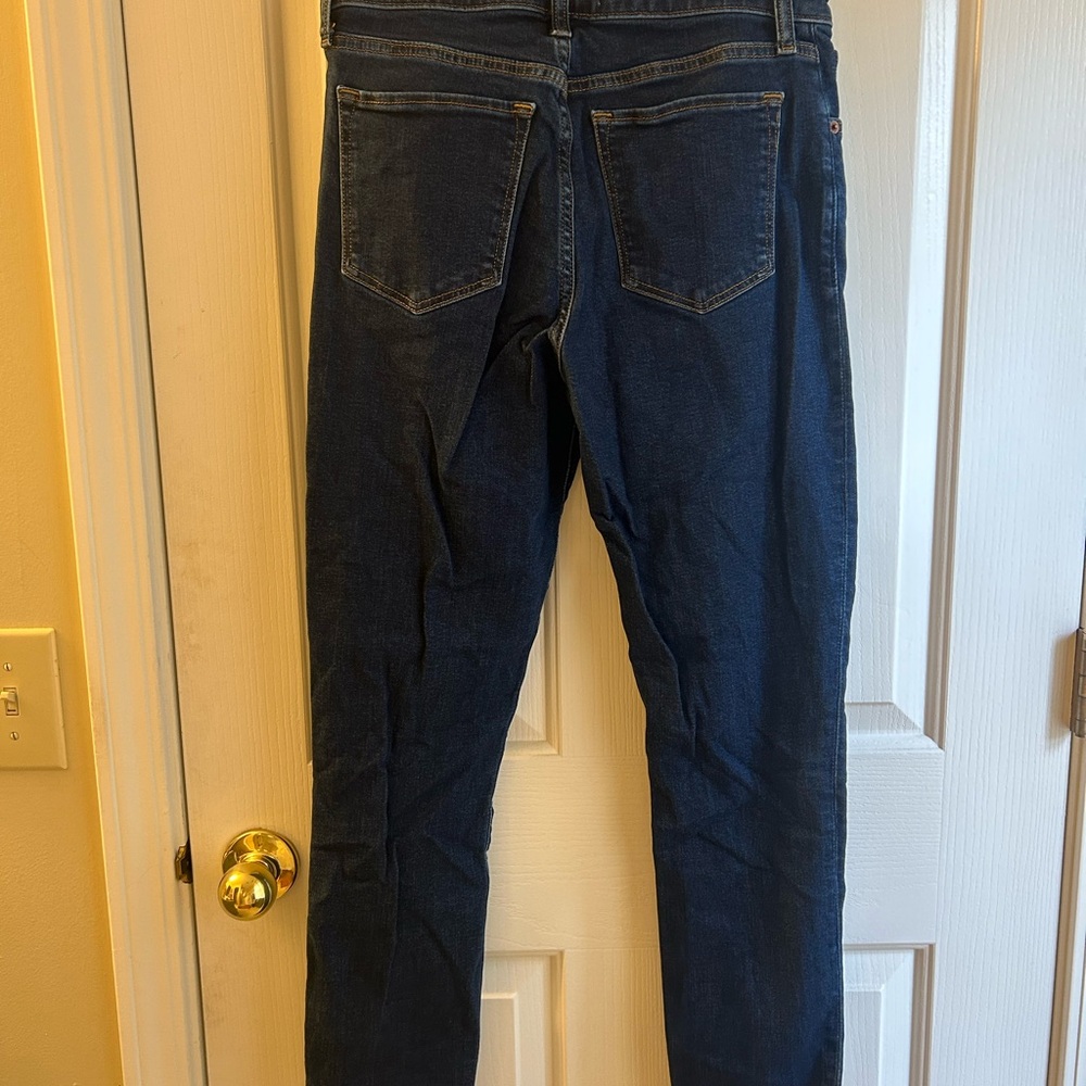 Abercrombie & Fitch The Super Skinny Ankle High Rise in Dark Rinse Dark Blue 29 - Picture 5 of 6